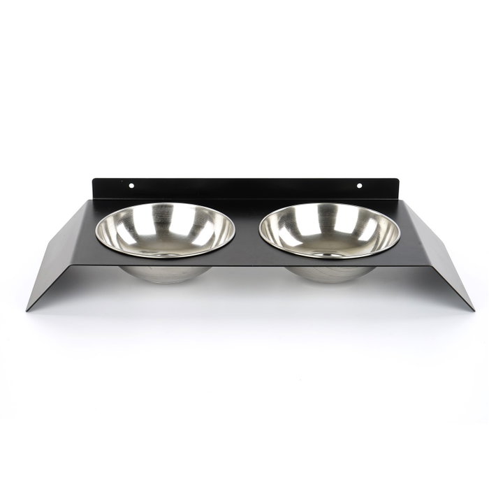 Hanah Home Pet018 Comedero para mascotas de metal negro 50 cm